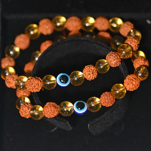 Rudraksha Citrine Crystal Bracelet |š„BUY 1 GET 1 FREEš„